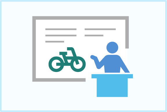 自治体、企業等の委託による自転車安全利用講習会の開催